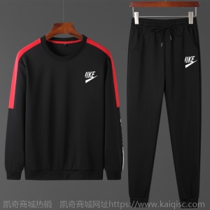 休闲运动套装男2021年春秋韩版圆领印花长袖卫衣长裤男装两件套新