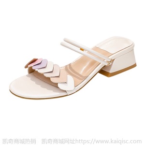 两穿凉鞋2021年新款女休闲夏天中跟粗跟仙女风一字带ins潮小码鞋