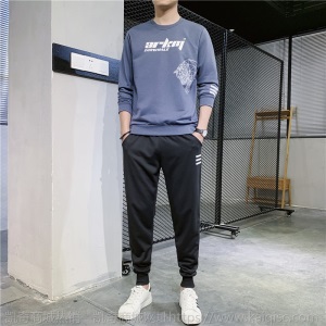 男士运动服休闲套装2020秋季新款男帅气潮流青少年秋装卫衣两件套