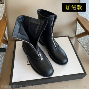 guidi鬼帝靴子女短靴2021新款春秋单靴白色前拉链马丁靴红色女靴