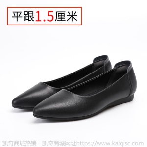 高跟鞋女细跟黑色皮鞋尖头粗跟中跟单鞋2021新款春秋小码大码女鞋