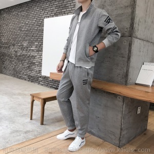 运动套装男春秋长袖休闲装跑步运动服大码宽松卫衣长裤男士两件套