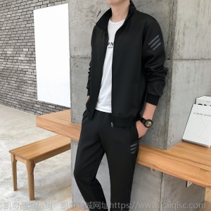 运动套装男春秋长袖休闲装跑步运动服大码宽松卫衣长裤男士两件套