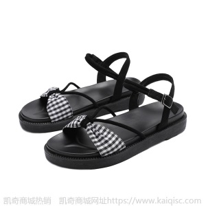 厚底两穿凉鞋女2021年新款夏季软底平底休闲韩版一字带大小码女鞋