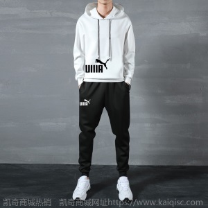 2020新款卫衣大码运动服秋季连帽宽松潮牌男士休闲套装男装两件套