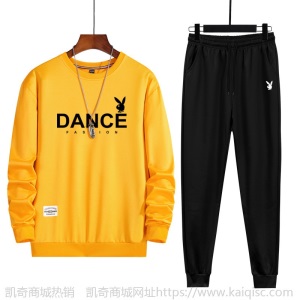 新款休闲运动套装2021男士春秋季韩版潮百搭配帅气卫衣男装两件套