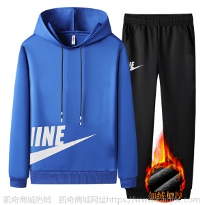 休闲套装男2020秋冬季潮男时尚卫衣服帅气运动冬季潮牌加绒两件套