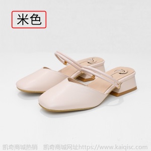 包头凉鞋女2021年新款夏季休闲小仙女风ins潮中跟粗跟大小码女鞋