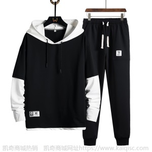 连帽卫衣男士套装长裤春秋冬韩版潮流两件套休闲运动服仿棉外套男