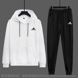 男士运动长袖套装2021春秋季新款时尚印花连帽卫衣潮男卫裤两件套