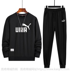 休闲运动套装男士春秋季2021年新款韩版潮流圆领青少年卫衣两件套