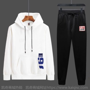 2019秋季男式长袖套装新款休闲运动卫衣男装青年学生连帽外套男
