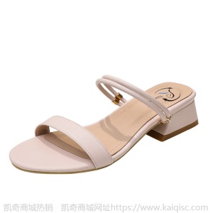 两穿凉鞋女夏2021年新款粗跟中跟一字带时尚网红仙女风小码女鞋子