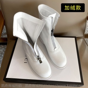 guidi鬼帝靴子女短靴2021新款春秋单靴白色前拉链马丁靴红色女靴