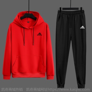 男士运动长袖套装2021春秋季新款时尚印花连帽卫衣潮男卫裤两件套