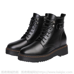马丁靴女英伦风2021新款春秋单靴平底厚底内增高短靴小码大码女靴
