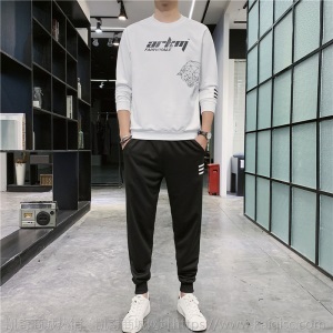 男士运动服休闲套装2020秋季新款男帅气潮流青少年秋装卫衣两件套