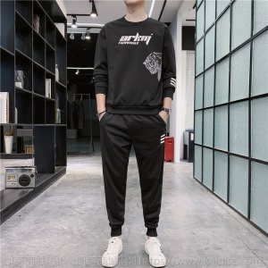 男士运动服休闲套装2020秋季新款男帅气潮流青少年秋装卫衣两件套