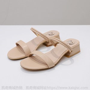 两穿凉鞋2021新款女夏季粗跟中跟仙女风一字带罗马休闲小码女鞋子