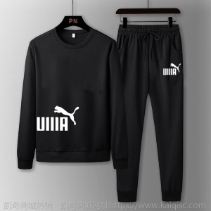 2020新款潮牌卫衣大码运动服秋季圆领宽松男士休闲套装男士两件套