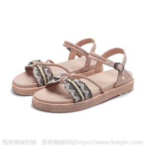 厚底两穿凉鞋女2021年新款夏季软底平底休闲韩版一字带大小码女鞋