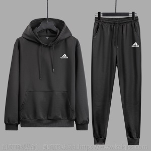 男士运动长袖套装2021春秋季新款时尚印花连帽卫衣潮男卫裤两件套