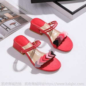 一鞋两穿凉鞋女夏中跟低跟粗跟仙女风时尚网红外穿凉拖鞋小码女鞋
