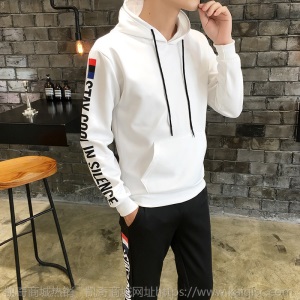 2018新款卫衣套装男秋季连帽休闲青少年运动两件套学生春秋装外套