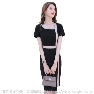 时尚白色连衣裙女流行2020新款小香风气质中长款裙子修身收腰显瘦