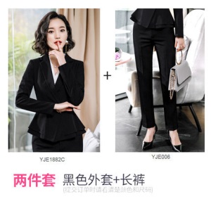 职业装女套装西服OL工作服时尚气质女士红色小西装正装2020春新款