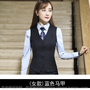 正装酒店餐厅ktv银行服务员工作服马甲定制绣印logo男女同款职业