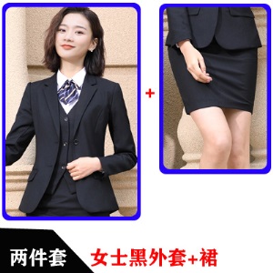 职业装男女同款长袖西装正装商务销售制服气质售楼教师经理工作服