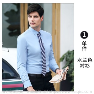 职业衬衫男女同款工作服正装商务销售面试上班穿棉衬衣绣LOGO长袖