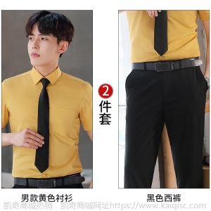 短袖衬衫女银行酒店前台职业工作服销售工装男女同款衬衣面试正装