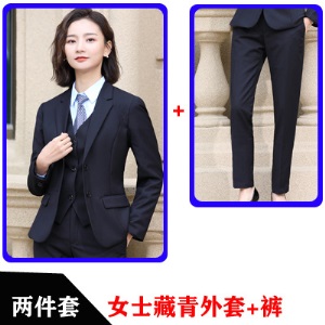 职业装男女同款长袖西装正装商务销售制服气质售楼教师经理工作服