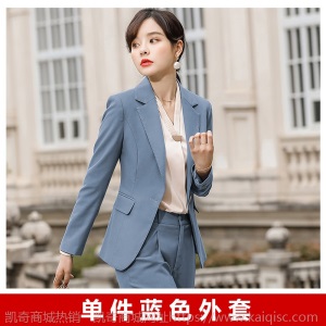 一粒扣黑色韩版修身职业套裤2019秋冬新款OL正装工作服西装套装女