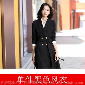 2021年新款女士品牌风衣女中长款英伦风高端大气韩版宽松外套大衣