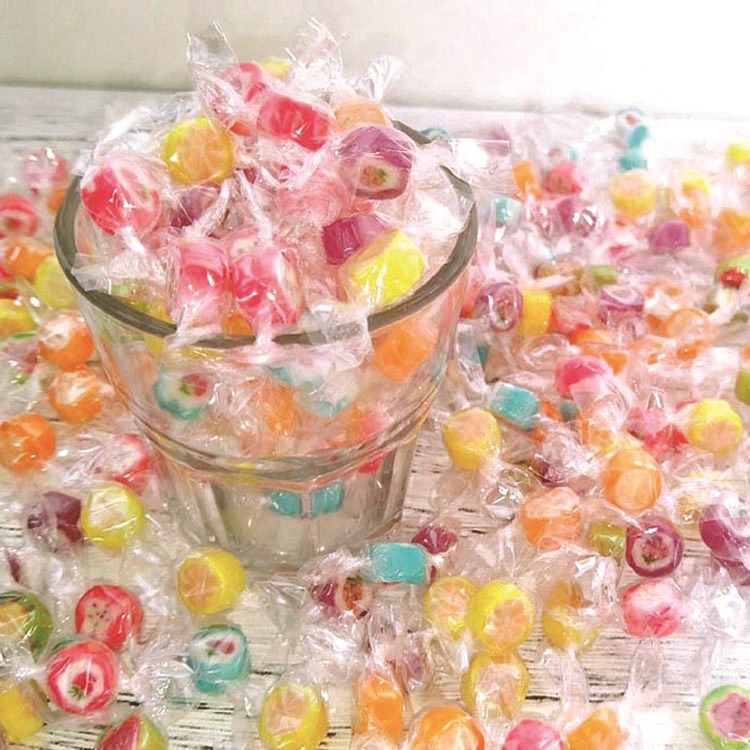 金健网红创意切片糖混合水果味硬糖小零食散装喜糖儿童节糖果批发