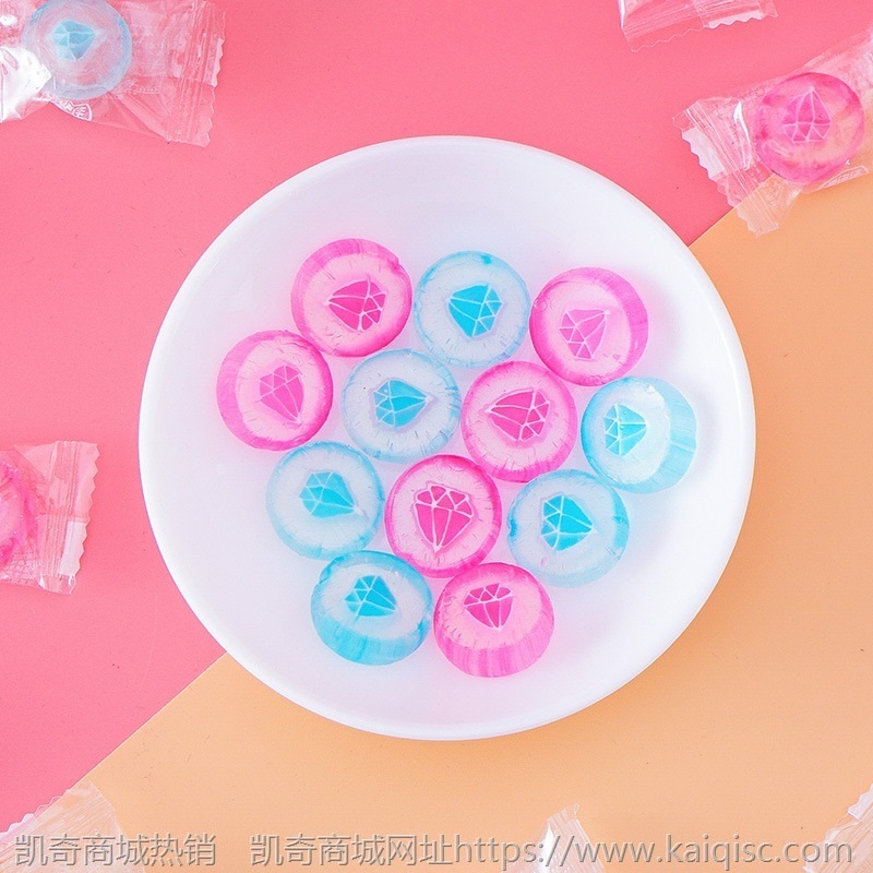 网红水果切片糖500g创意手工硬糖儿童可爱卡通婚庆喜糖果散装批发