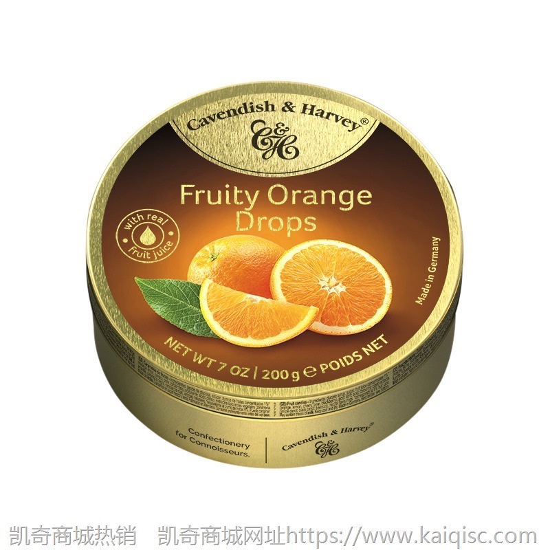 德国进口糖果嘉云糖混合水果味热带水果罐装喜糖礼物零食200g批发