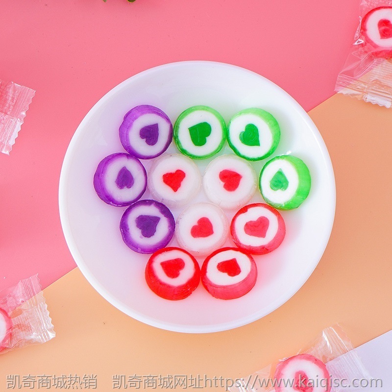 网红水果切片糖500g创意手工硬糖儿童可爱卡通婚庆喜糖果散装批发