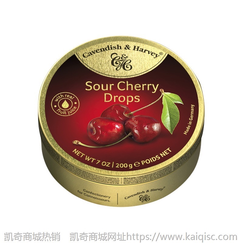 德国进口糖果嘉云糖混合水果味热带水果罐装喜糖礼物零食200g批发