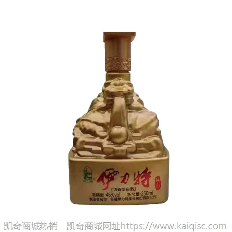 新疆酒46°伊力特疆彩小龙瓶浓香白酒整箱批发250ml*6赠莫高干红