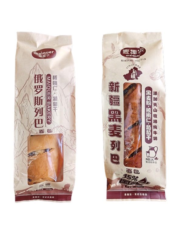 新疆麦趣尔原麦/黑麦列巴500g/条 俄罗斯大面包膳食纤维代餐零食