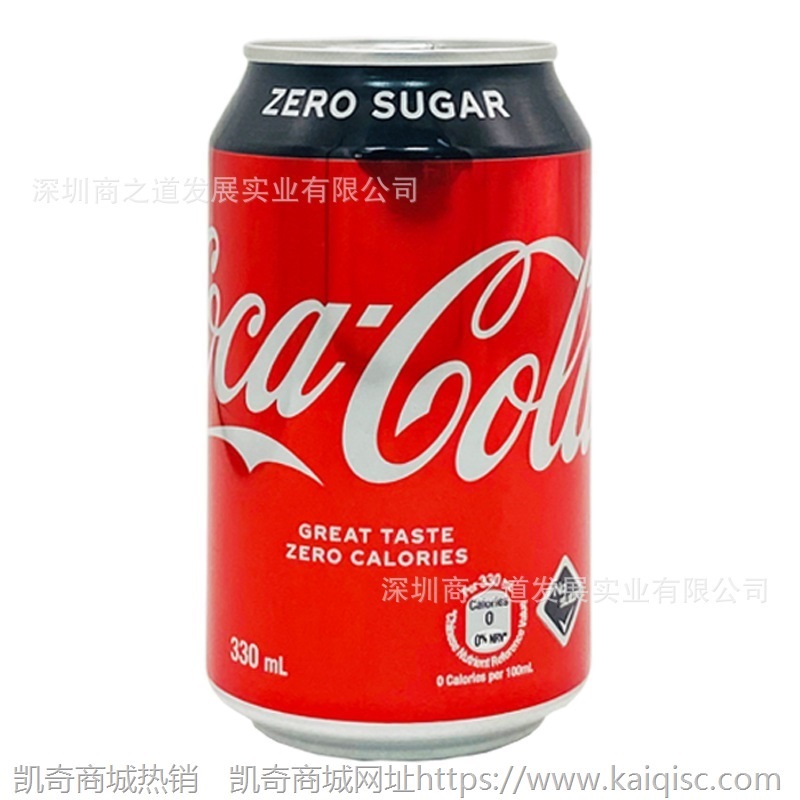 香港进口 港版可口可乐太古零度原味汽水易拉罐 330ml*24罐/箱