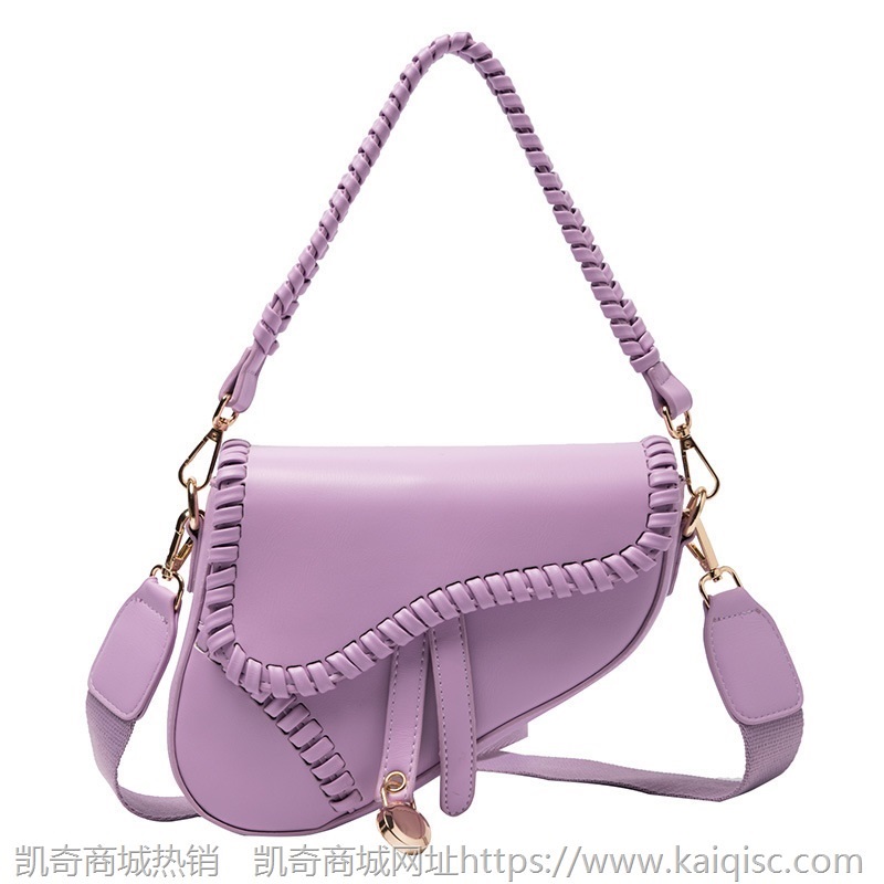 2020夏季新款女包凯奇复古斜挎马鞍包women bags花边腋下单肩包