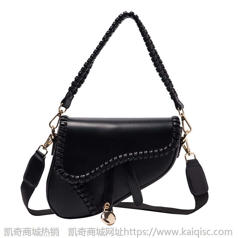 2020夏季新款女包凯奇复古斜挎马鞍包women bags花边腋下单肩包