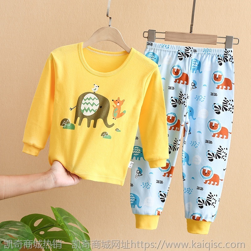 21秋季新款中大童内衣套装秋衣秋裤儿童印花家居服睡衣童装批发