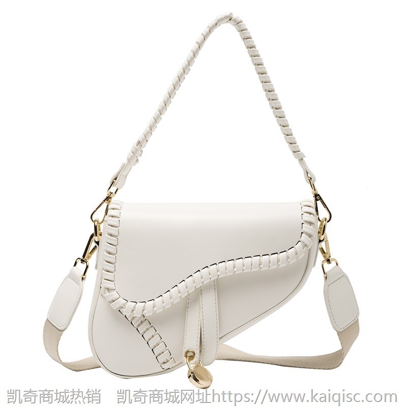2020夏季新款女包凯奇复古斜挎马鞍包women bags花边腋下单肩包