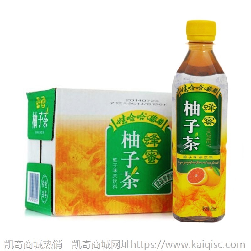 娃哈哈蜂蜜柚子茶碳酸饮料500ml*15瓶/箱